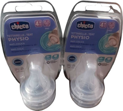 Chicco NIPPLE ANTI-COLIC 4M+ FAST Fast Flow Nipple(Pack of 2 Nipples)