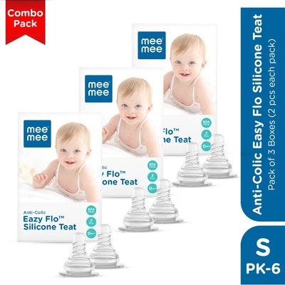 MeeMee Anti-Colic Easy Flo Silicone Teat Fast Flow Nipple(Pack of 3 Nipples)