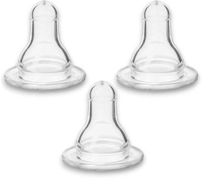 BONNE Natural Flow Nipples for All Type Feeding Bottles (pack of 3 nipple) Slow Flow Nipple(Pack of 3 Nipples)