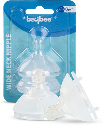 baybee Wide Neck Silicone Feeding Nipple for New Born Baby Bottle Nipple Anti Colic New Born Flow Nipple(Pack of 1 Nipple)