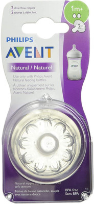 PHILIPS 2 Slow Flow Teats 2 holes Slow Flow Nipple(Pack of 1 Nipple)
