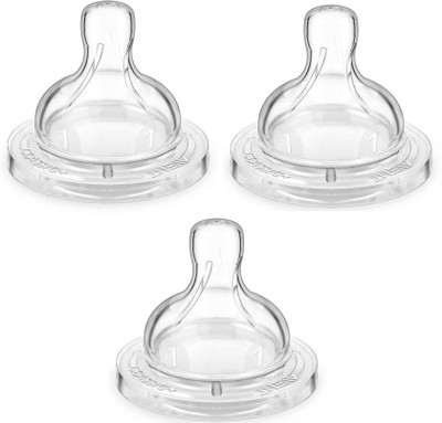 Teeny Weeny Silicone Soft Baby Fast Flow Nipples for Steel Feeding Bottle Fast Flow Nipple(Pack of 3 Nipples)