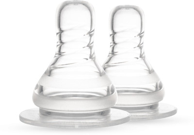 Cherilo Anti-Colic Classic Teat/Nipple for Slim Neck Bottle, Slow Flow,(0 to 3m) Slow Flow Nipple(Pack of 2 Nipples)