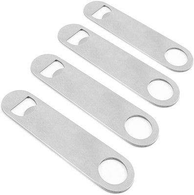 upalabdh 4 PCs Stainless Steel Bottle Can Opener Steel Flat Blade Opener For Bar Restaurant And Kitchen 18cm Bottle Can Opener Slim Flat Opener For Bar Restaurant Kitchen Bottle Opener Set(Pack of 4)