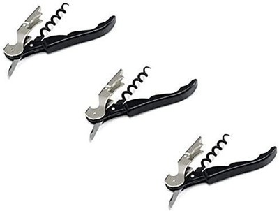 Protos India.Net Metal Waiters Friend Wine Cork Screw Opener Sommelier Knife Style Set of 3 Pc Bottle Opener(Pack of 3)