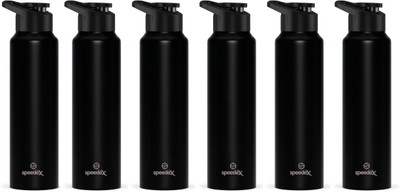 SPEEDEX 1000 ml Steel Bottle(Pack of 6, Black)