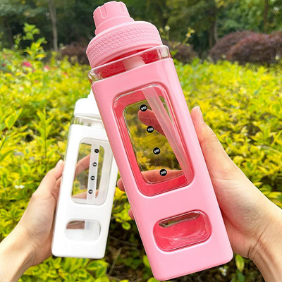 FIZONT MART Square water bottle 800 ml Bottle(Pack of 1, Multicolor, Plastic)