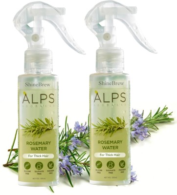 SCENTORA ALBS Organic Rosemary Water | Hair Spray For Growth | Hair Growth Expert 100 ml 200 ml Bottle(Pack of 2, Clear, Plastic)