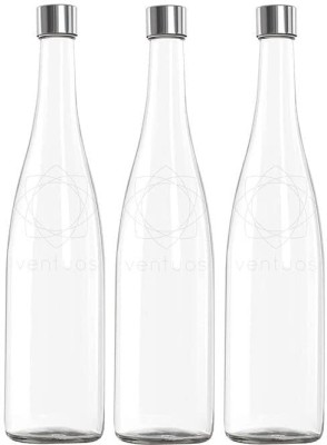 KUNJCREATION Glass Water Bottle 1 Liter Plain Narrow Mouth 1000 ml Bottle (Pack of 4) 1000 ml Bottle(Pack of 4, White, Glass)