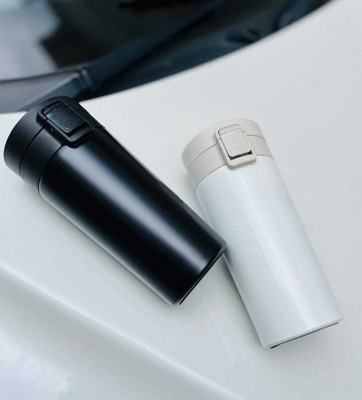 artscraft 400 ml Steel Sipper(Pack of 1, Black)