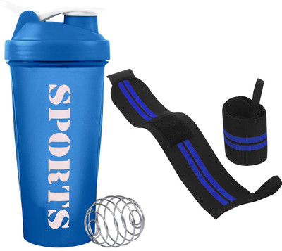 TRUE INDIAN 600 ml Plastic Shaker(Pack of 2, Blue)