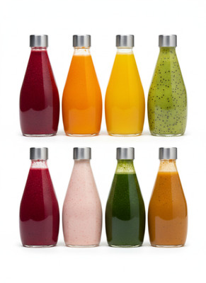 AAnami 250 ml Glass Bottle(Pack of 8, Clear)