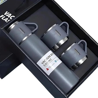 Bilbari 500 ml Steel Flask(Pack of 1, Grey)