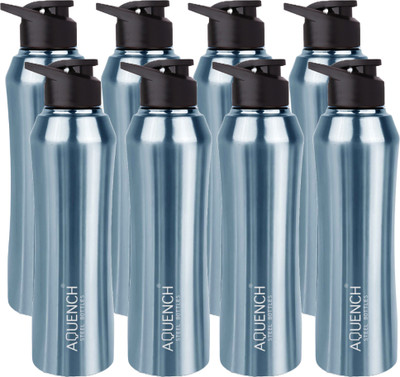 AQUENCH 1000 ml Steel Sipper(Pack of 8, Blue)