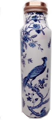 Ornate WATER BOTTLE 1000 ml Bottle(Pack of 1, Blue, White, Copper)