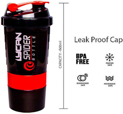 Spider Mart 500 ml Plastic Shaker(Pack of 1, Multicolor)