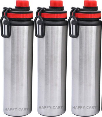 HAPPY CART 750 ml Steel Sipper(Pack of 3, Multicolor)