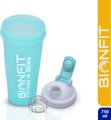 BIONFIT 700 ml Plastic Shaker(Pack of 1, Green, White)