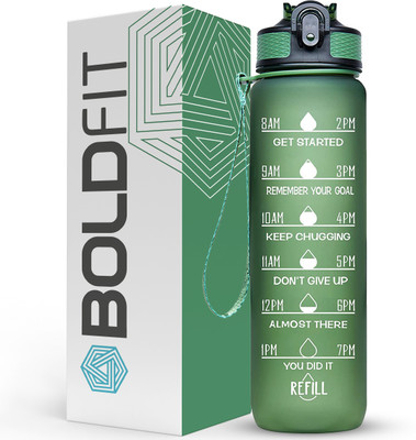 BOLDFIT 1000 ml Plastic Bottle(Pack of 1, Green)