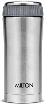 QUICKPICKS Optima 420 420 ml Flask(Pack of 1, Silver, Steel)