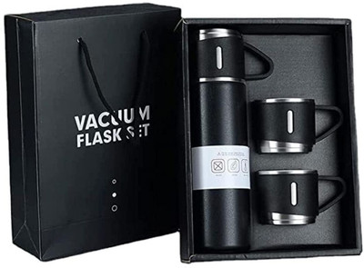 Dazzel Flex 500 ml Stainless Steel Flask(Pack of 1, Black)