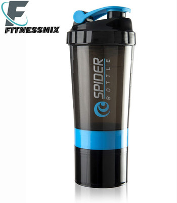 fitnessmix 500 ml Plastic Shaker(Pack of 1, Multicolor)