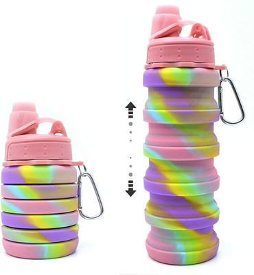 SHUANG YOU 500 ml Silicone Sipper(Pack of 1, Pink, Purple)