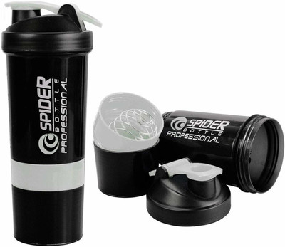 TRUE INDIAN 500 ml Plastic Shaker(Pack of 1, Black)