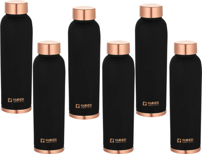 KUBER INDUSTRIES 950 ml Copper Bottle(Pack of 6, Black)