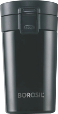 Borosil Coffeemate Vacuum Insulated Travel Coffee Mug with Lid, 8 hrs Hot n 14 hrs Cold, 300 ml(Pack of 1, Black)