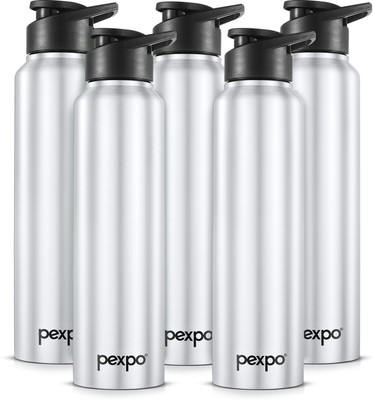 pexpo 950 ml Steel Bottle(Pack of 5, Silver)