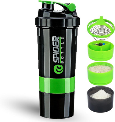 Fitnesstricks 500 ml Plastic Shaker(Pack of 1, Multicolor)