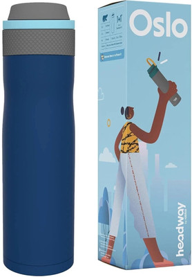 headway 750 ml Steel Bottle(Pack of 1, Blue)