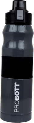PROBOTT Bloom 680ml Hot & Cold Vacuum Insulated Water Bottle, Push Button Flip Top Cap 680 ml Flask(Pack of 1, Grey, Steel)
