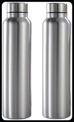 Trendblend 1000 ml Steel Bottle(Pack of 2, Silver)