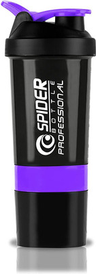 STOROHOLIC 500 ml Plastic Shaker(Pack of 1, Purple, Black)