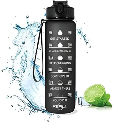 KERFORA 1000 ml Plastic Sipper(Pack of 1, Black)