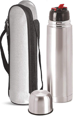 XAMA 500 ml Steel Flask(Pack of 1, Steel/Chrome)