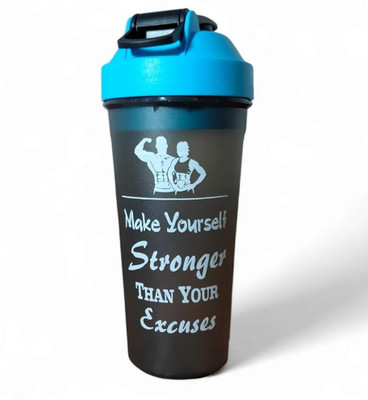 BuzzBuy Fashion 700 ml Plastic Shaker(Pack of 1, Blue, Black)