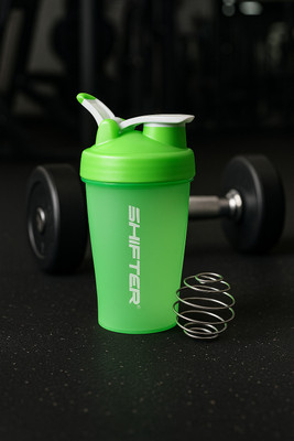SHIFTER 400 ml PET Shaker(Pack of 1, Light Green)