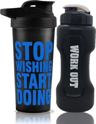 TRUE INDIAN 700 ml Plastic Shaker(Pack of 2, Blue)