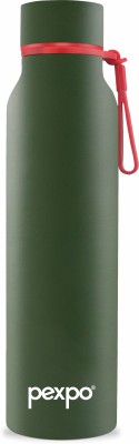 pexpo 600ml, 24 Hrs Hot & Cold Vacuum Insulated Water Bottle Bosco 600 ml Flask(Pack of 1, Green, Steel)