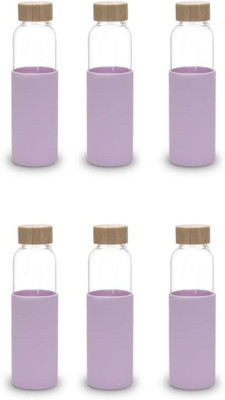 KUBER INDUSTRIES 550 ml Glass Bottle(Pack of 6, Purple)