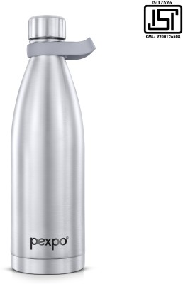 pexpo 24 Hrs Hot and Cold ISI Certified , Evok Vacuum insulated Water Bottle 750 ml Flask(Pack of 1, Silver, Steel)