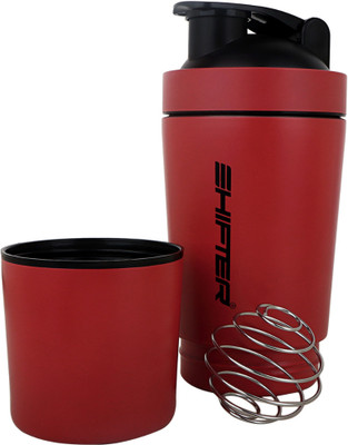 SHIFTER 550 ml Steel Shaker(Pack of 1, Red)