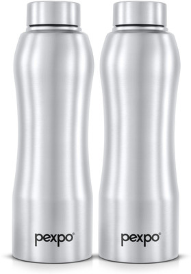 pexpo 1000 ml Steel Bottle(Pack of 2, Silver)