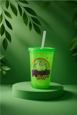 Pure Heaven 500 ml Glass Sipper(Pack of 1, Green)
