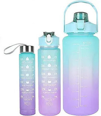 Zumba Colorful Motivational Gym Bottle Combo 900 ml Bottle(Pack of 3, Multicolor, Plastic)