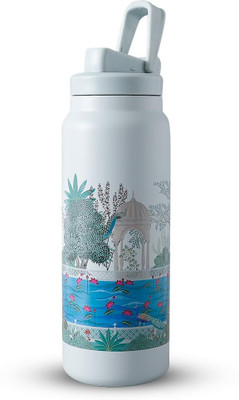 KUBER INDUSTRIES 900 ml Steel Bottle(Pack of 1, Grey)