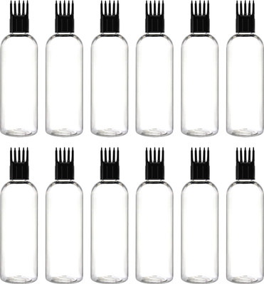 ceeyu 100 ml PET Bottle(Pack of 12, Clear, Black)